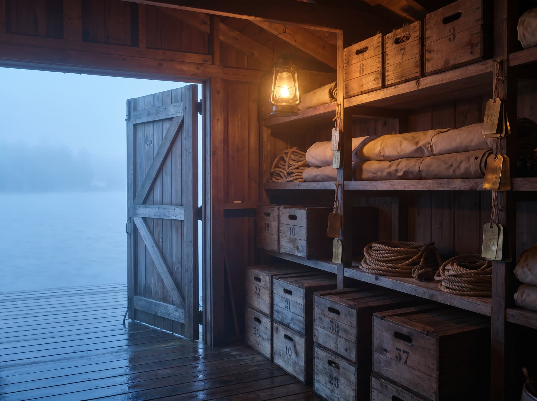 A moody crate room and boathouse archive for Public Crate add-on offers.